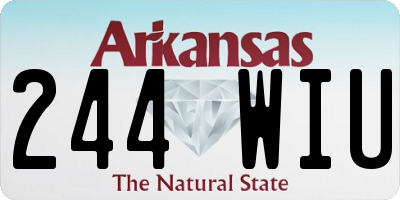 AR license plate 244WIU