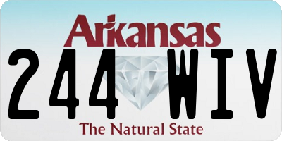 AR license plate 244WIV
