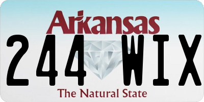 AR license plate 244WIX