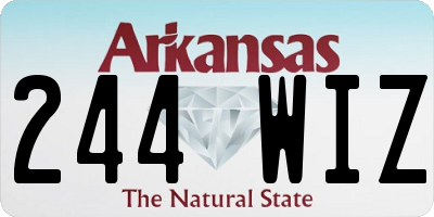 AR license plate 244WIZ