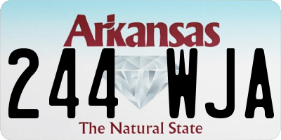 AR license plate 244WJA
