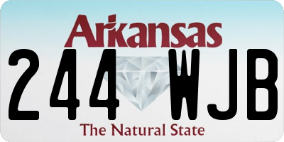 AR license plate 244WJB
