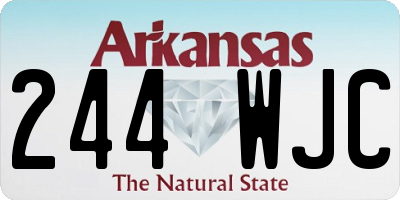 AR license plate 244WJC