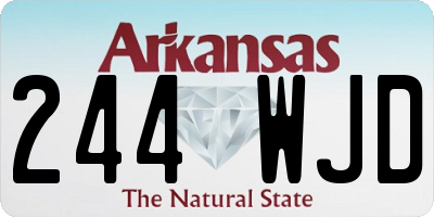 AR license plate 244WJD