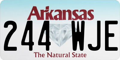 AR license plate 244WJE