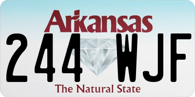 AR license plate 244WJF