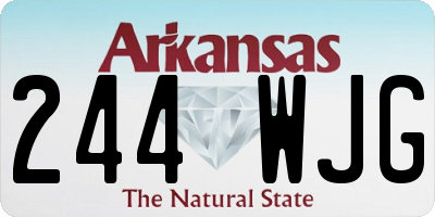 AR license plate 244WJG