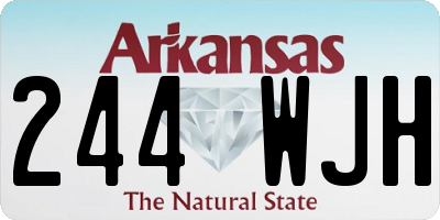 AR license plate 244WJH