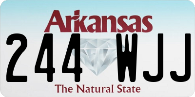 AR license plate 244WJJ