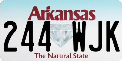 AR license plate 244WJK