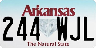 AR license plate 244WJL