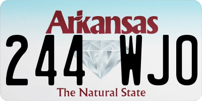 AR license plate 244WJO