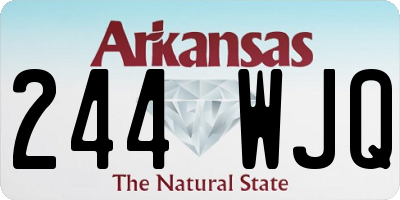AR license plate 244WJQ