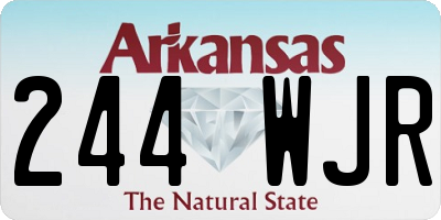 AR license plate 244WJR