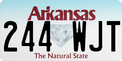 AR license plate 244WJT