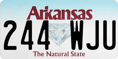 AR license plate 244WJU