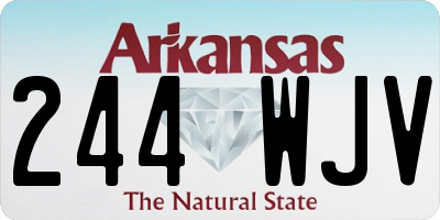 AR license plate 244WJV