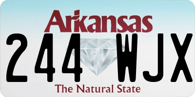 AR license plate 244WJX