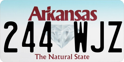 AR license plate 244WJZ