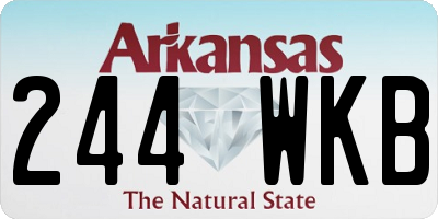 AR license plate 244WKB