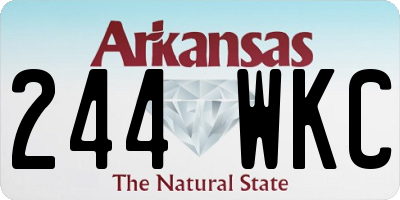 AR license plate 244WKC