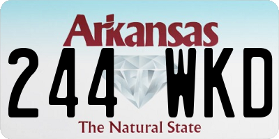 AR license plate 244WKD