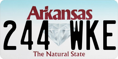AR license plate 244WKE