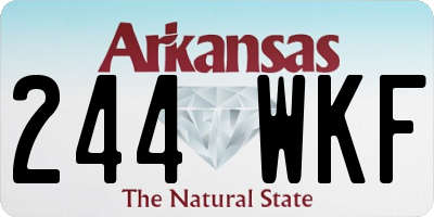 AR license plate 244WKF