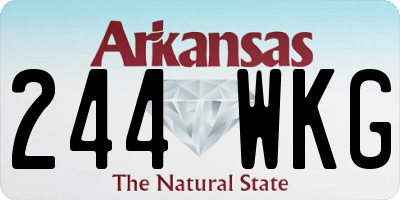 AR license plate 244WKG