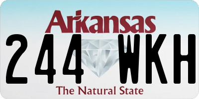 AR license plate 244WKH