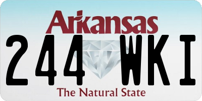 AR license plate 244WKI