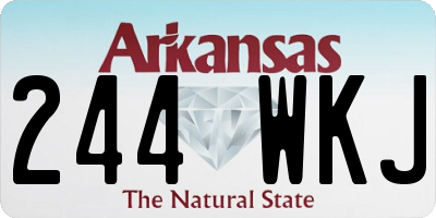 AR license plate 244WKJ