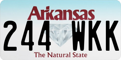 AR license plate 244WKK