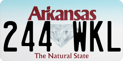 AR license plate 244WKL