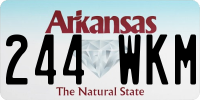 AR license plate 244WKM