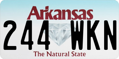 AR license plate 244WKN