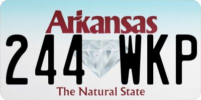 AR license plate 244WKP