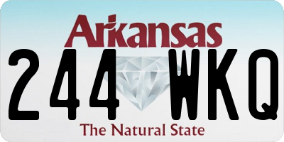AR license plate 244WKQ
