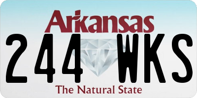 AR license plate 244WKS