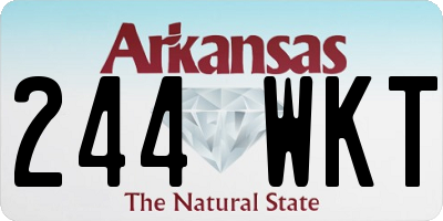 AR license plate 244WKT