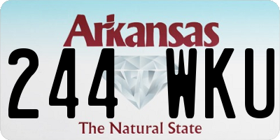 AR license plate 244WKU