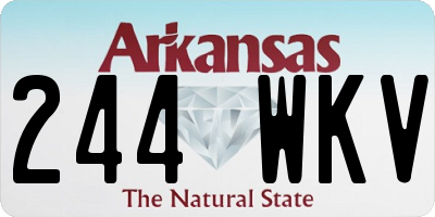 AR license plate 244WKV