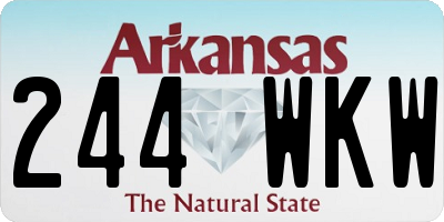 AR license plate 244WKW