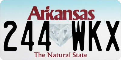 AR license plate 244WKX