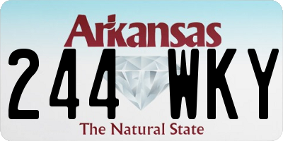 AR license plate 244WKY