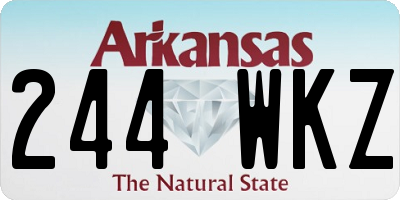 AR license plate 244WKZ
