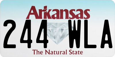 AR license plate 244WLA