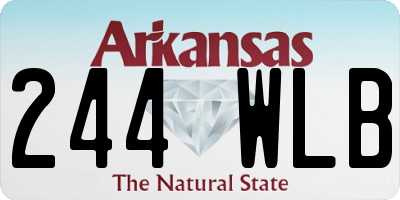 AR license plate 244WLB