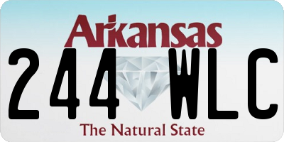 AR license plate 244WLC