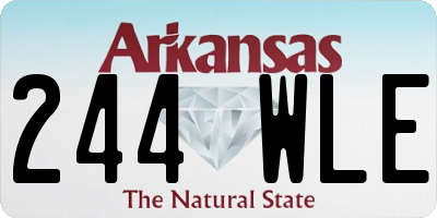 AR license plate 244WLE
